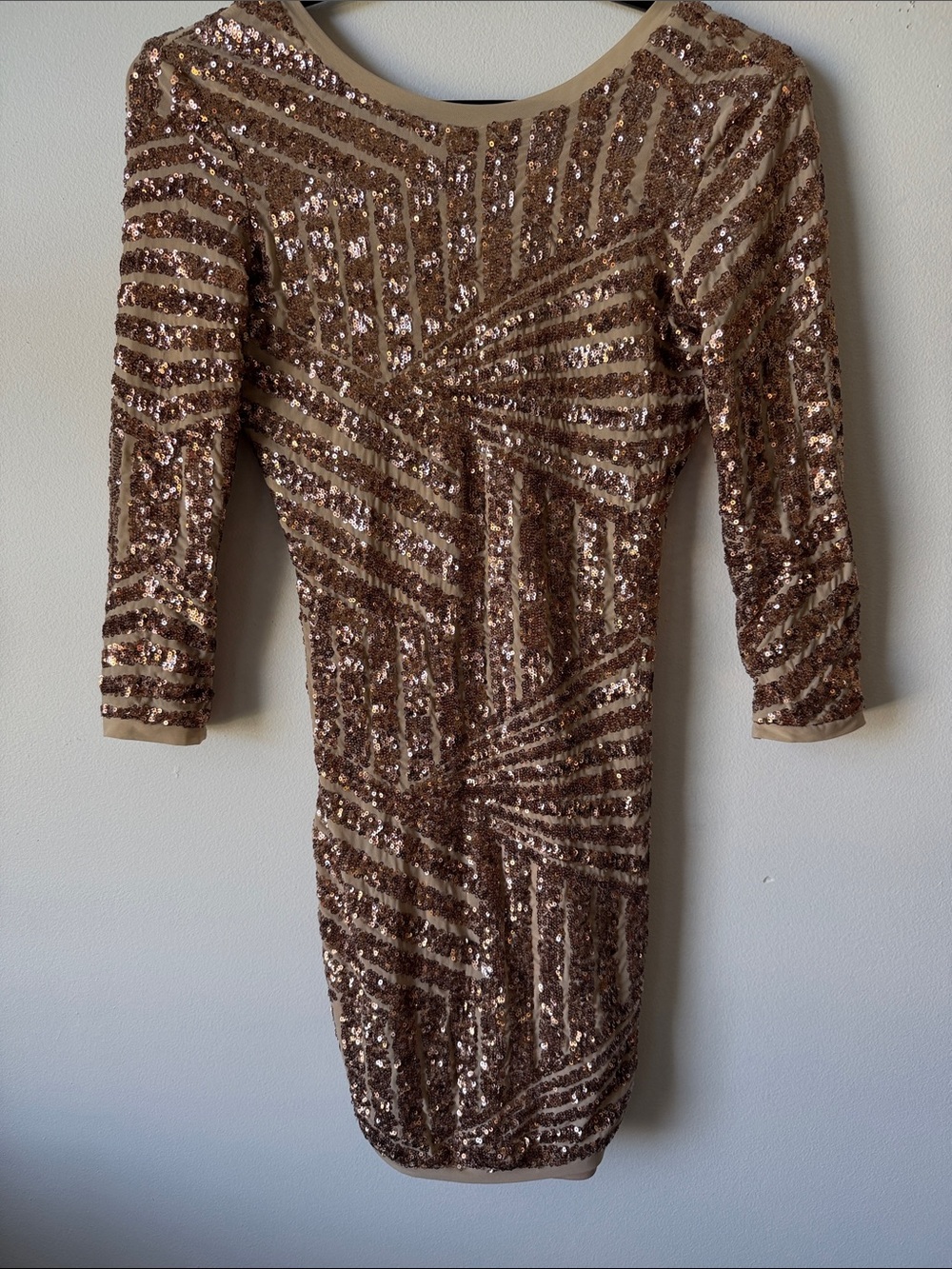 Forever 21 Rose Gold Sequin Mini Dress
